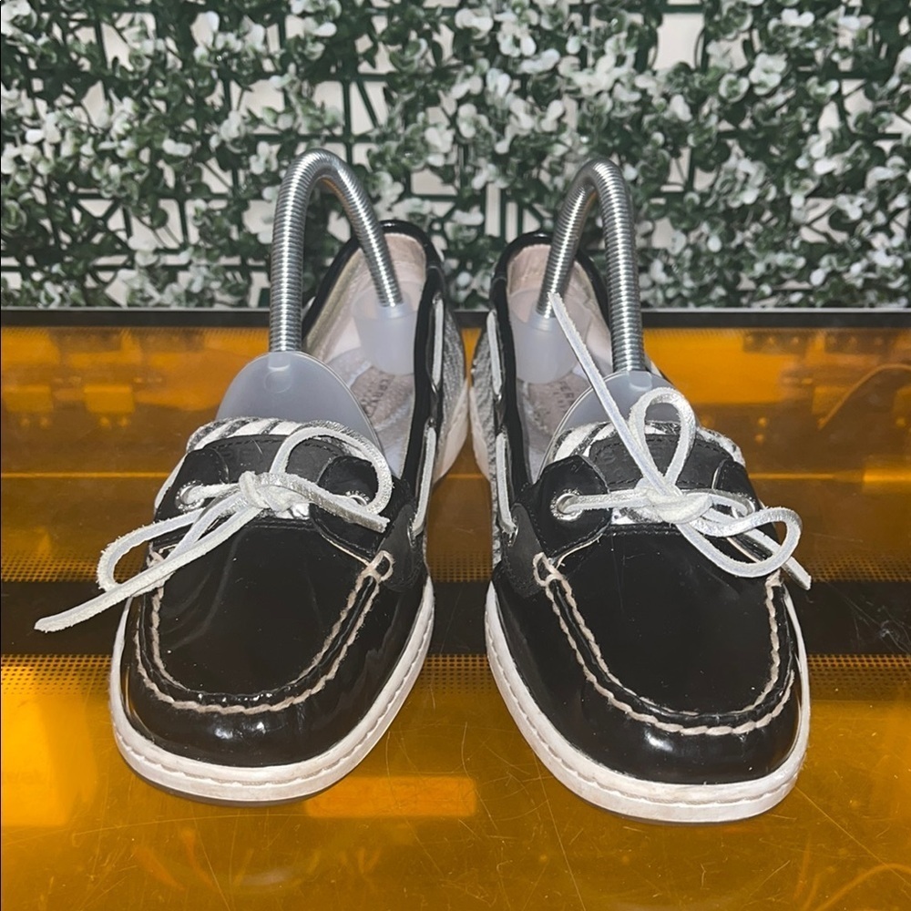 Sperry Black Zebra Boat Shoes - Picture 2 of 10